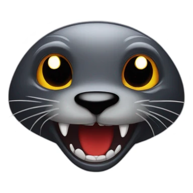 seal-in-vampire-custume-black-hair-and-fangs sticker