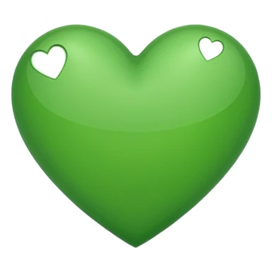 Love heart green sticker