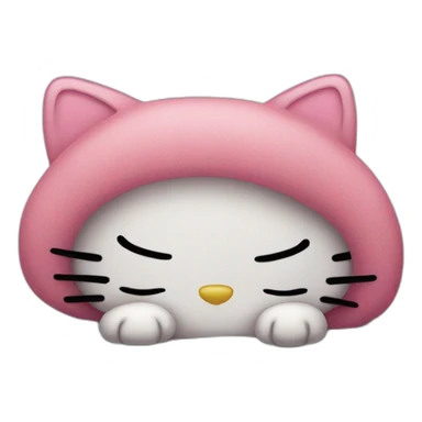 Hello kitty sleeps sticker