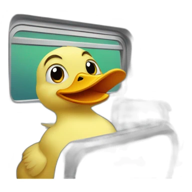 duck on train sticker