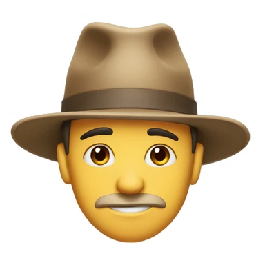 Guy with hat biting his lip and raising his eye brows sticker