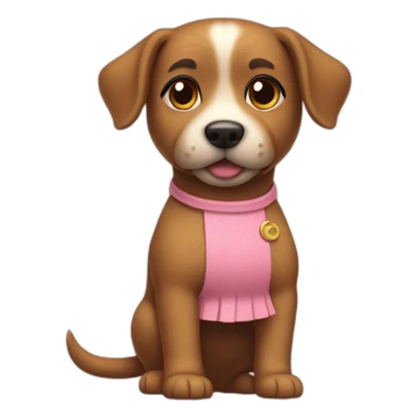 dog-in-JK-skirt sticker