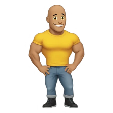 The rock sur un caillou sticker