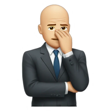  Bald facepalm in a suit sticker
