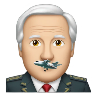 Alexander Lukashenko and airplane  sticker