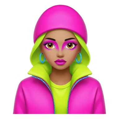 neon color Russian underground fashion  sticker