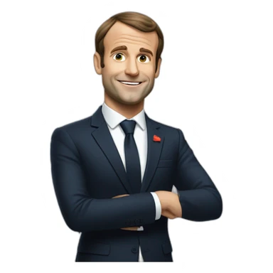 Macron doigt d'honneur sticker