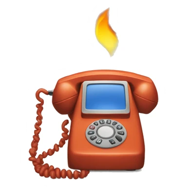 Telefono che va a fuoco sticker