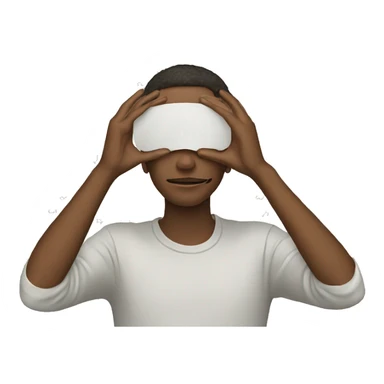 covering eyes  sticker