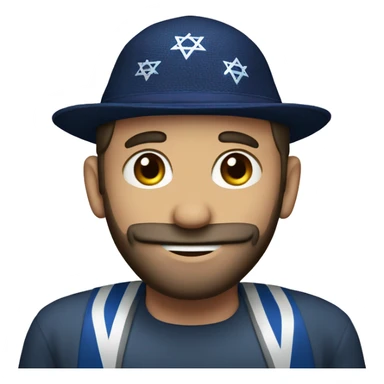 jewish person with yarmulke sticker