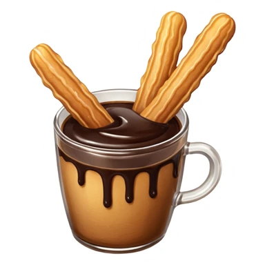 churros and chocolate sauce sticker