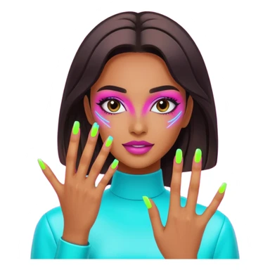 futuristic nail artist sticker