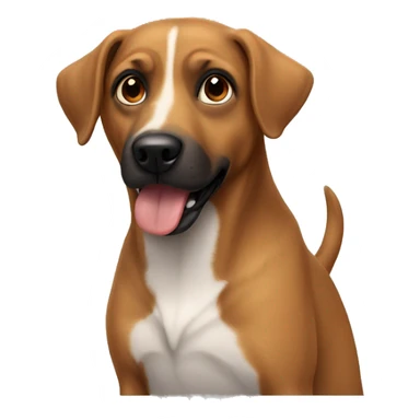 Brown dog black snout sticker