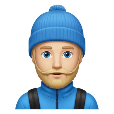 blonde guy with beard, ski hat, no bat sticker
