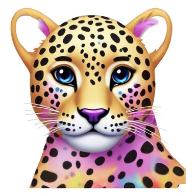 lisa frank rainbow cheetah sticker