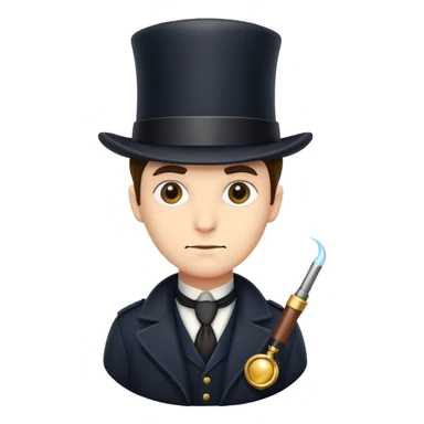 Detective with a tophat sticker