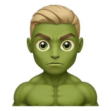 green mutant human sticker