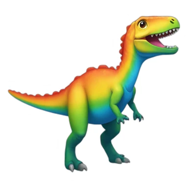 tiranosaur rainbow sticker