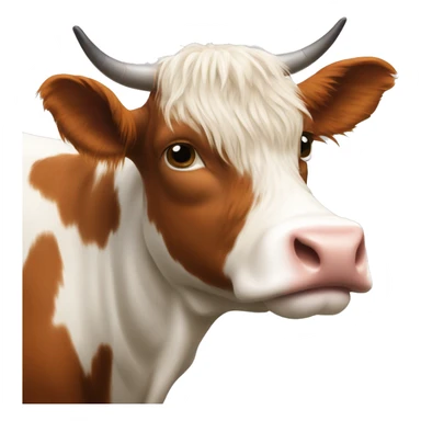 Vache highland rousse sticker