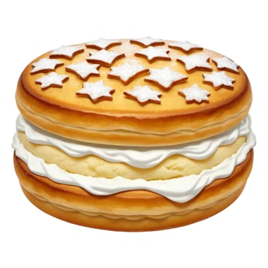 round oval shape pastry made with cottage cheese inside sticker