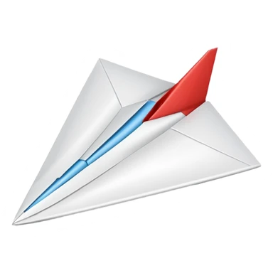 white paper airplane sticker
