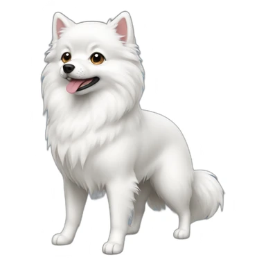 Spitz nain blanc sticker