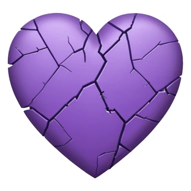 heart broken purple heart sticker