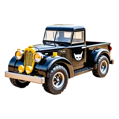 1:10 off-road lcg smoking Basher Wednesday Adam’s CatWoman’s 1954 blackened tarnished hotrod streamlined Lego jaguar extended cab rc pickup (ridiculously extra wide low-profile pin tires without fenders) sticker