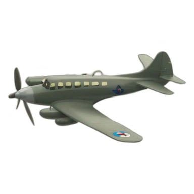Un avion de guerre qui survol un village  sticker