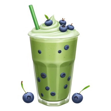 Iced matcha latte blueberry sticker