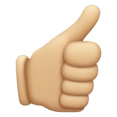 thumbs up with half a thumb sticker