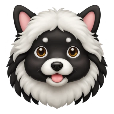 Cute dog in black sticker