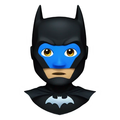 Dark Batman face mask with blue eyes and black Color skin  sticker