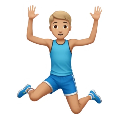 boy jumping sticker
