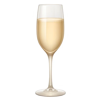 Pale beige champagne glass sticker