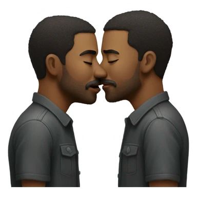 2 dudes kissing  sticker