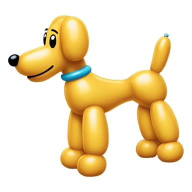 classic balloon dog made from a balloon sticker