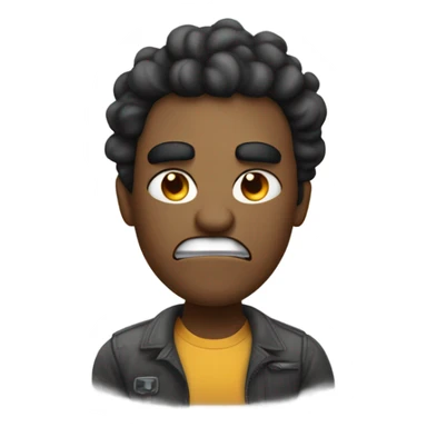 Angry with smoke coming out of ears sticker