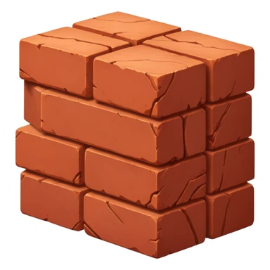 Two red bricks stacked on top of each other sticker