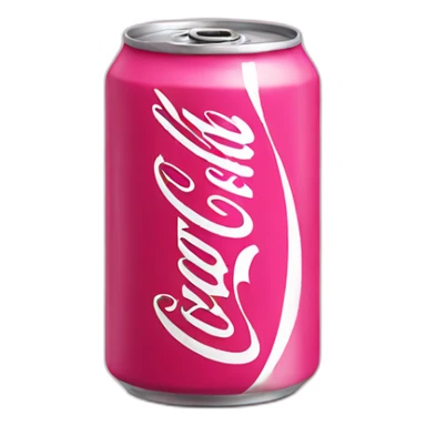 pink cocacola can sticker