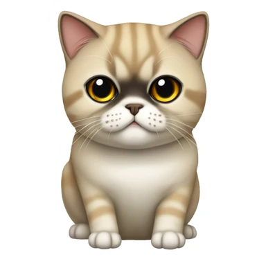 exotic-shorthair cat,half body sticker