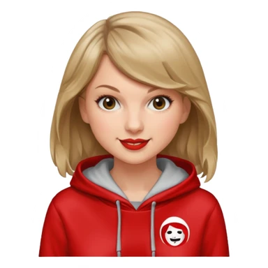 taylor swift with la casa de papel hoodie  sticker