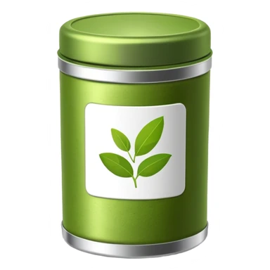 matcha powder container sticker