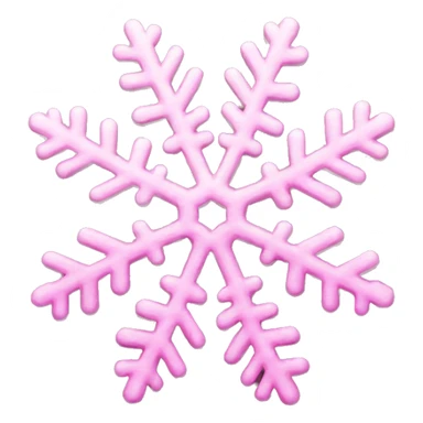 Pink snowflake sticker