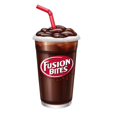 dr.pepper in a cup that says fusion bites sticker