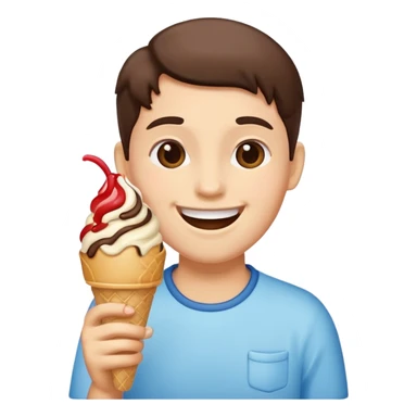 Eating icecream emoji sticker