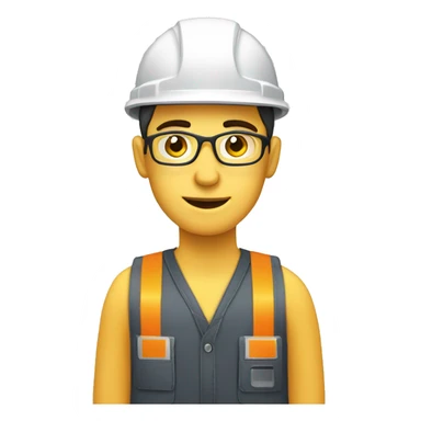 electrical engineer at pc in flat style sticker