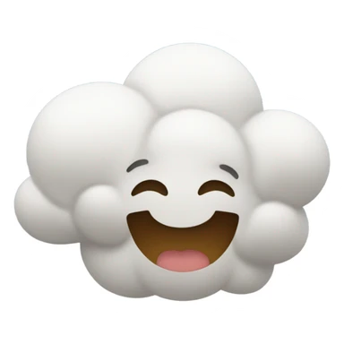 un emojis qui sourit dans les nuages sticker