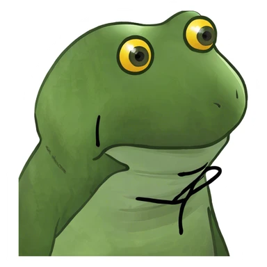 bufo wearing a mask sticker