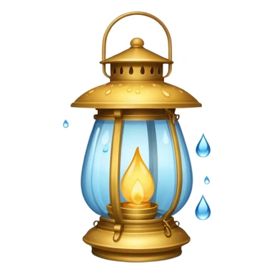 Water Lantern, more water drops inside lantern. sticker